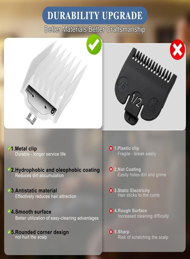 CR8GR8 Clipper Guards Set, 10 Professional Cutting Guides (1/16" to 1") Compatible with Most Wahl Clippers, Transparent Replacement Guards for Wahl Hair Clippers - Image 3